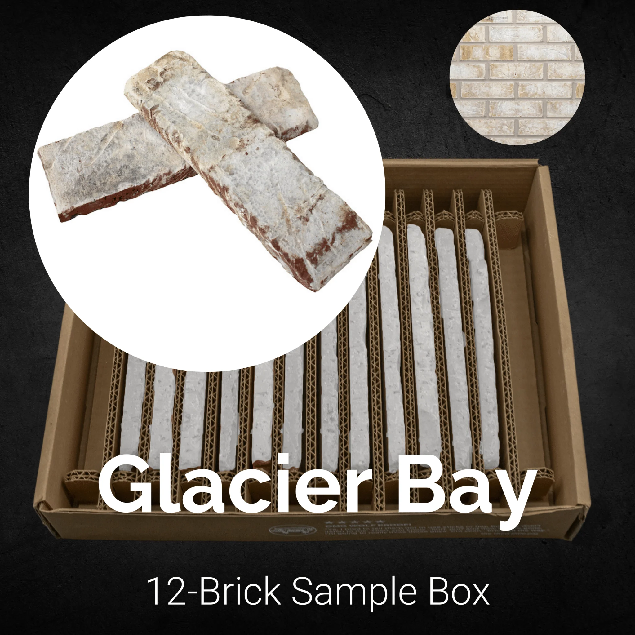 Glacier Bay Thin Brick Sample Box – 12 Real Clay Bricks