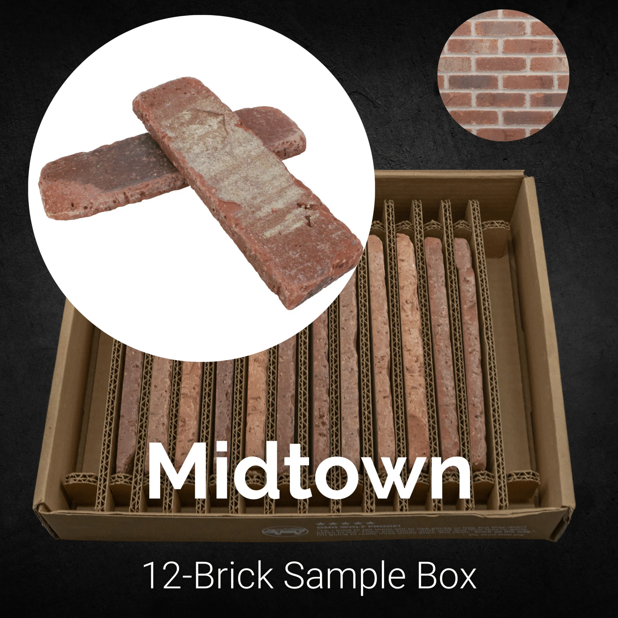 Midtown Thin Brick Sample Box – 12 Real Clay Bricks